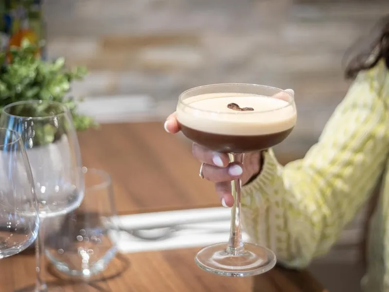 An espresso martini served at the Bella Sicily bar