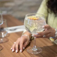 A gin and tonic served at the Bella Sicily bar
